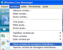 Salvando os contatos do MSN